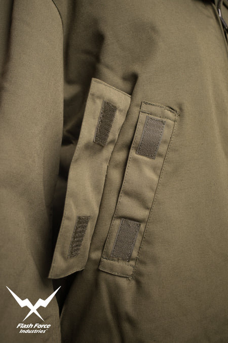 FFI - CVC Tanker Jacket ( Cold Weather Ver. US ARMY Military Vintage ) ( Olive Drab Green )-XL-Deluxe A ( with Patches )