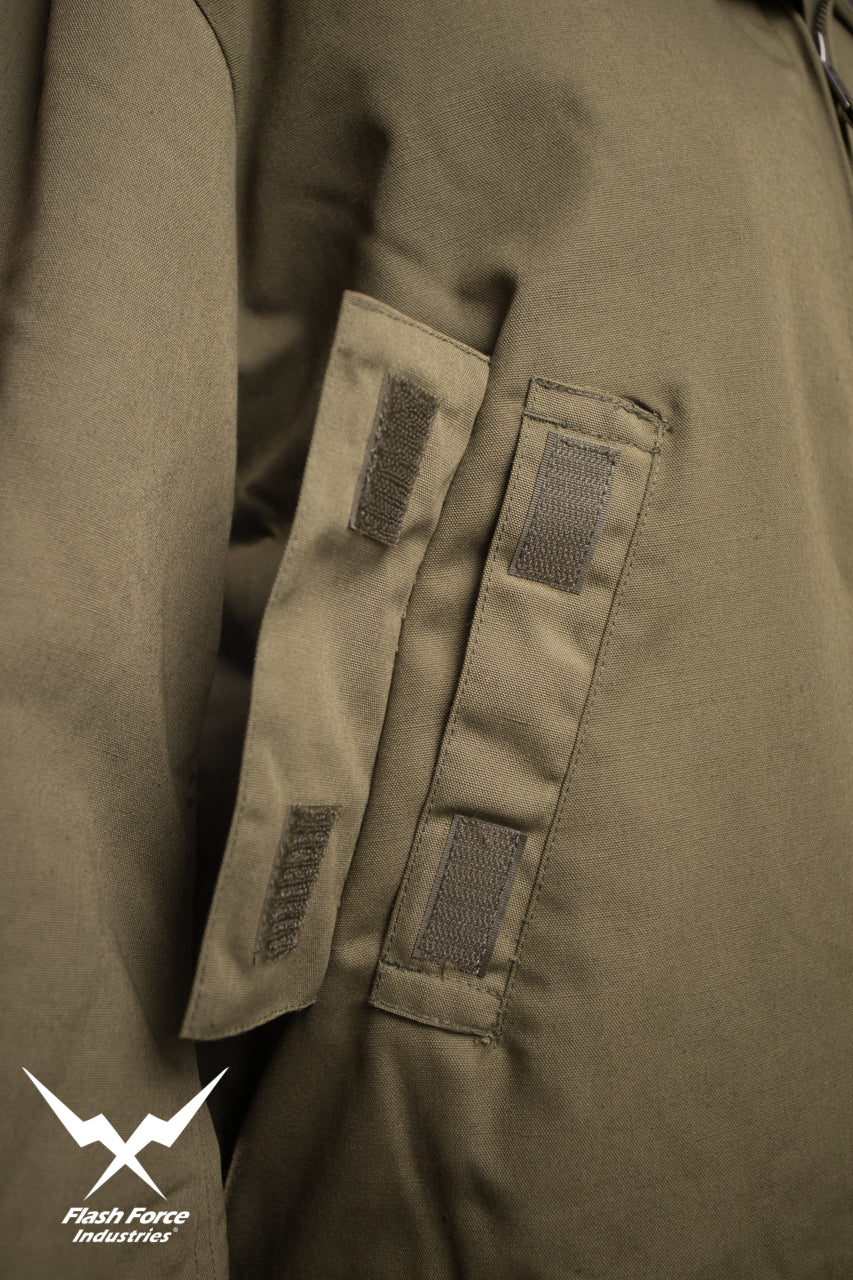 FFI - CVC Tanker Jacket ( Cold Weather Ver. US ARMY Military Vintage ) ( Olive Drab Green )-XL-Deluxe A ( with Patches )