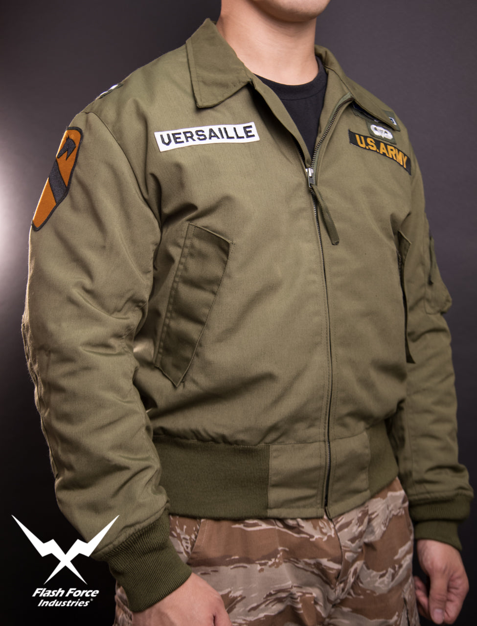 FFI - CVC Tanker Jacket ( Cold Weather Ver. US ARMY Military Vintage ) ( Olive Drab Green )-XL-Deluxe A ( with Patches )