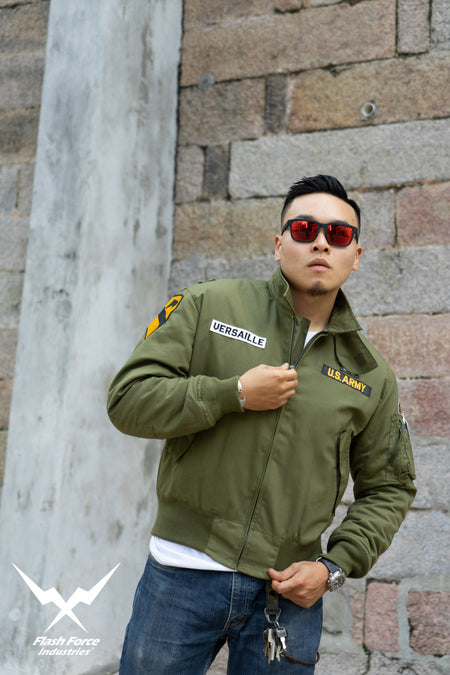 FFI - CVC Tanker Jacket ( Cold Weather Ver. US ARMY Military Vintage ) ( Olive Drab Green )-XL-Deluxe A ( with Patches )