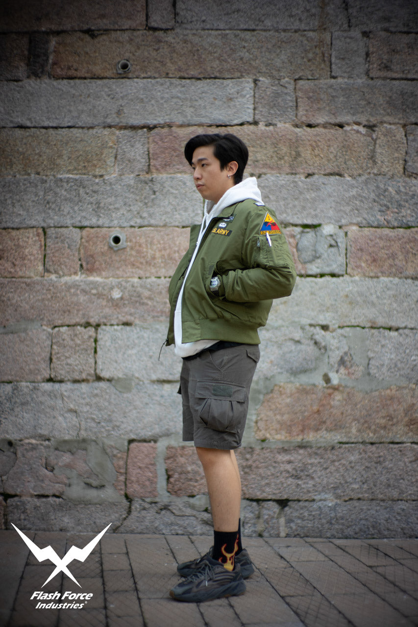 FFI - CVC Tanker Jacket ( Cold Weather Ver. US ARMY Military Vintage ) ( Olive Drab Green )-XL-Deluxe A ( with Patches )