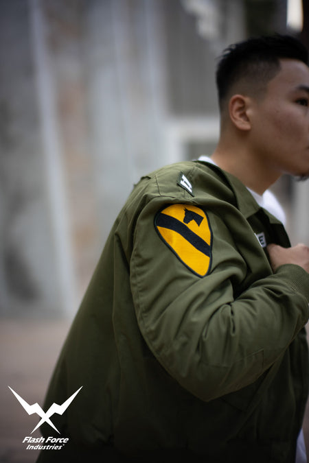 FFI - CVC Tanker Jacket ( Cold Weather Ver. US ARMY Military Vintage ) ( Olive Drab Green )-XL-Deluxe A ( with Patches )