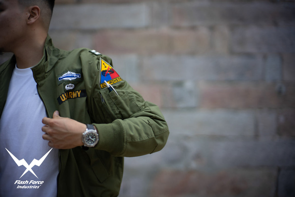 FFI - CVC Tanker Jacket ( Cold Weather Ver. US ARMY Military Vintage ) ( Olive Drab Green )-XL-Deluxe A ( with Patches )