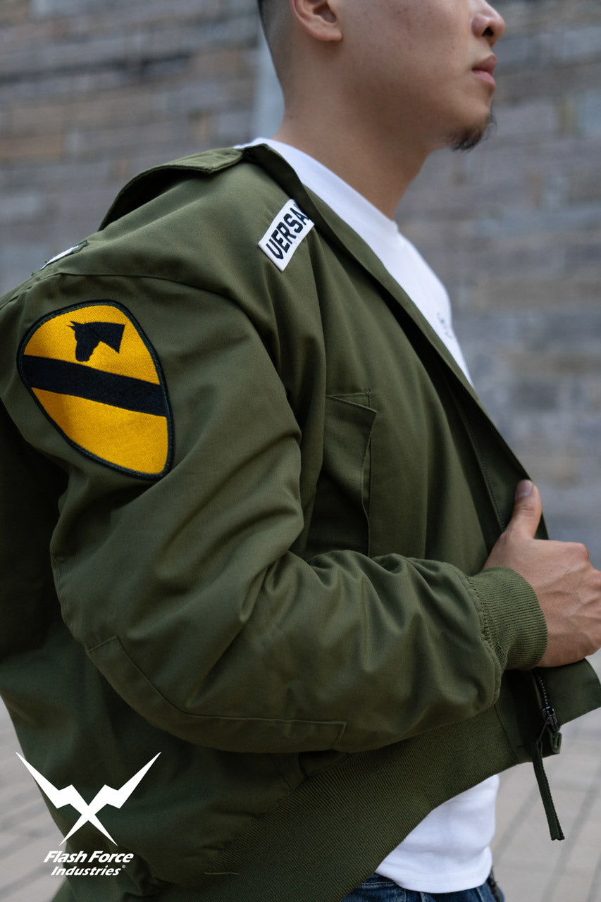 FFI - CVC Tanker Jacket ( Cold Weather Ver. US ARMY Military Vintage ) ( Olive Drab Green )-XL-Deluxe A ( with Patches )