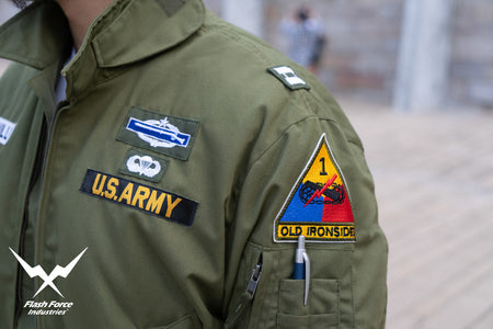 FFI - CVC Tanker Jacket ( Cold Weather Ver. US ARMY Military Vintage ) ( Olive Drab Green )-XL-Deluxe A ( with Patches )