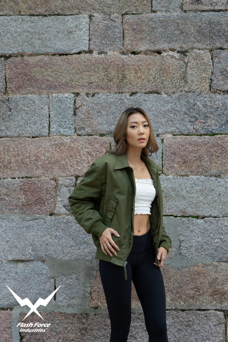 FFI - CVC Tanker Jacket ( Cold Weather Ver. US ARMY Military Vintage ) ( Olive Drab Green )-XL-Deluxe A ( with Patches )