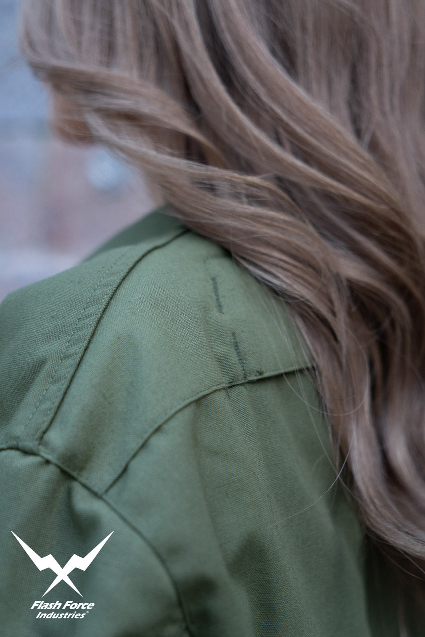 FFI - CVC Tanker Jacket ( Cold Weather Ver. US ARMY Military Vintage ) ( Olive Drab Green )-XL-Deluxe A ( with Patches )