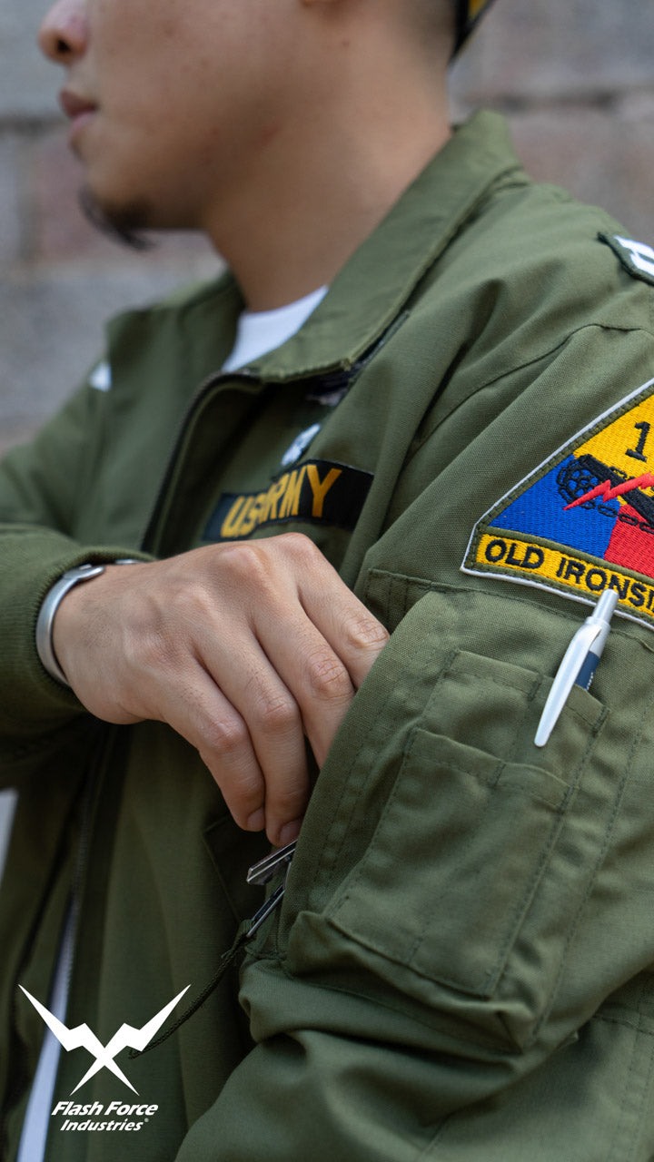 FFI - CVC Tanker Jacket ( Cold Weather Ver. US ARMY Military Vintage ) ( Olive Drab Green )-XL-Deluxe A ( with Patches )