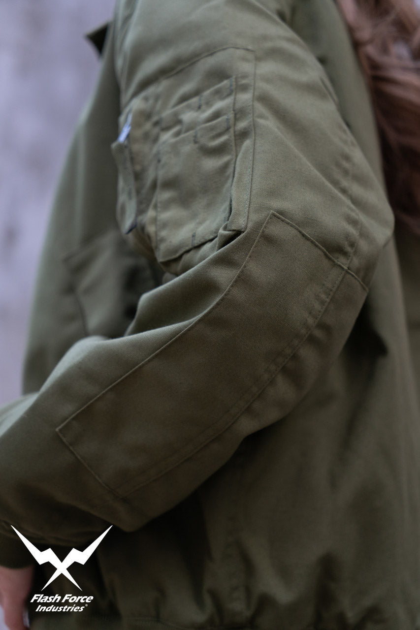FFI - CVC Tanker Jacket ( Cold Weather Ver. US ARMY Military Vintage ) ( Olive Drab Green )-XL-Deluxe A ( with Patches )