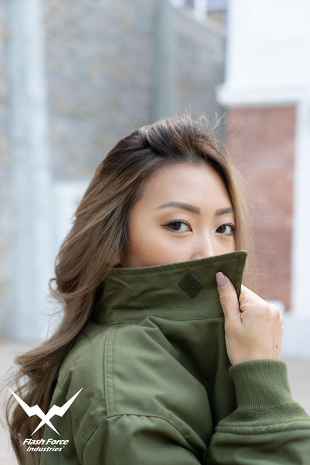 FFI - CVC Tanker Jacket ( Cold Weather Ver. US ARMY Military Vintage ) ( Olive Drab Green )-XL-Deluxe A ( with Patches )