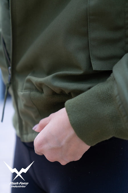 FFI - CVC Tanker Jacket ( Cold Weather Ver. US ARMY Military Vintage ) ( Olive Drab Green )-XL-Deluxe A ( with Patches )