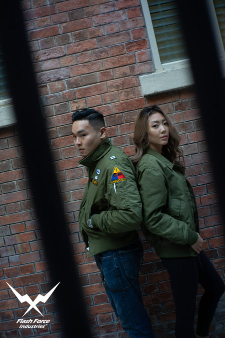 FFI - CVC Tanker Jacket ( Cold Weather Ver. US ARMY Military Vintage ) ( Olive Drab Green )-XL-Deluxe A ( with Patches )