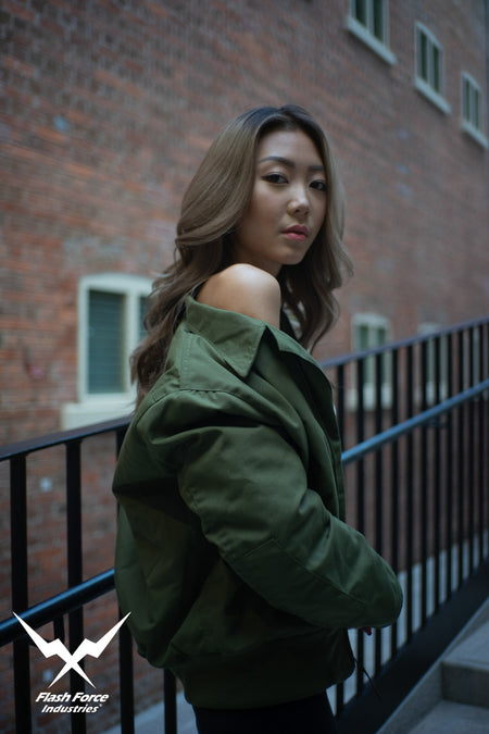 FFI - CVC Tanker Jacket ( Cold Weather Ver. US ARMY Military Vintage ) ( Olive Drab Green )-XL-Deluxe A ( with Patches )