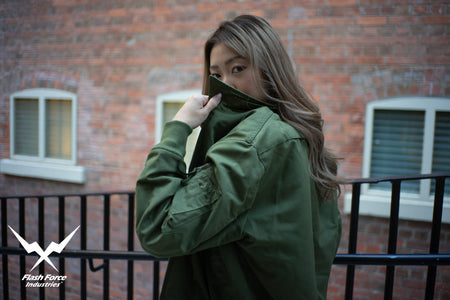 FFI - CVC Tanker Jacket ( Cold Weather Ver. US ARMY Military Vintage ) ( Olive Drab Green )-XL-Deluxe A ( with Patches )