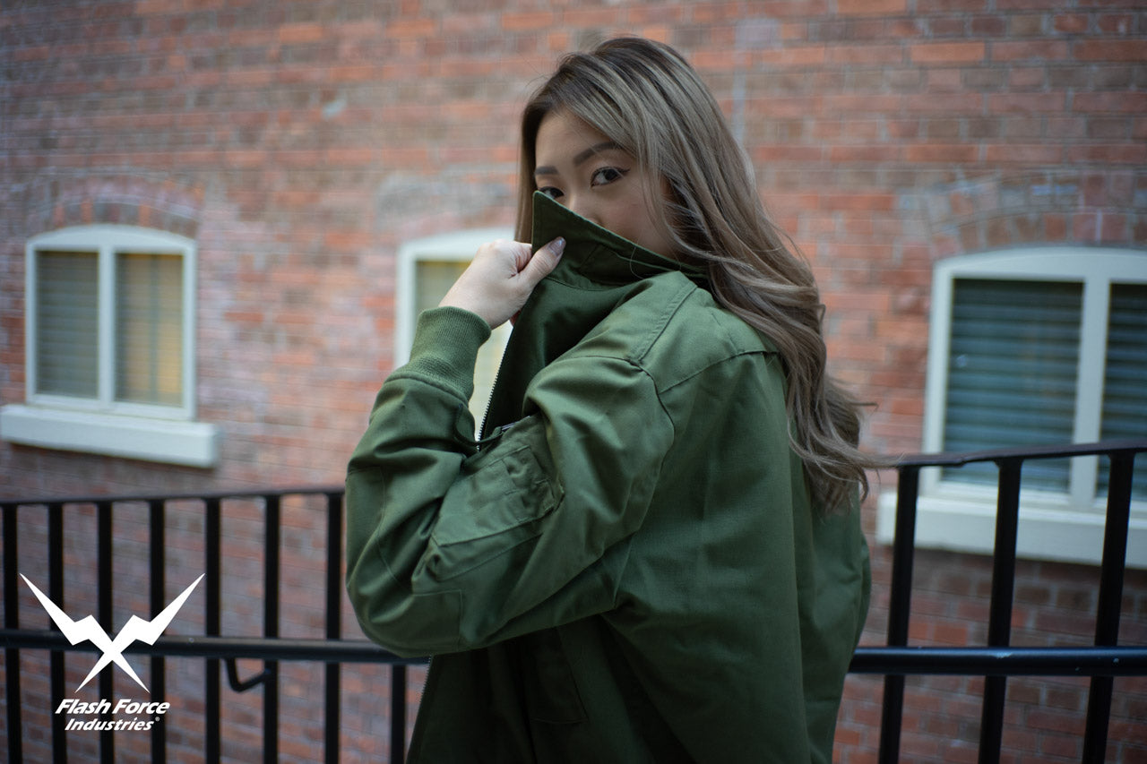 FFI - CVC Tanker Jacket ( Cold Weather Ver. US ARMY Military Vintage ) ( Olive Drab Green )-XL-Deluxe A ( with Patches )