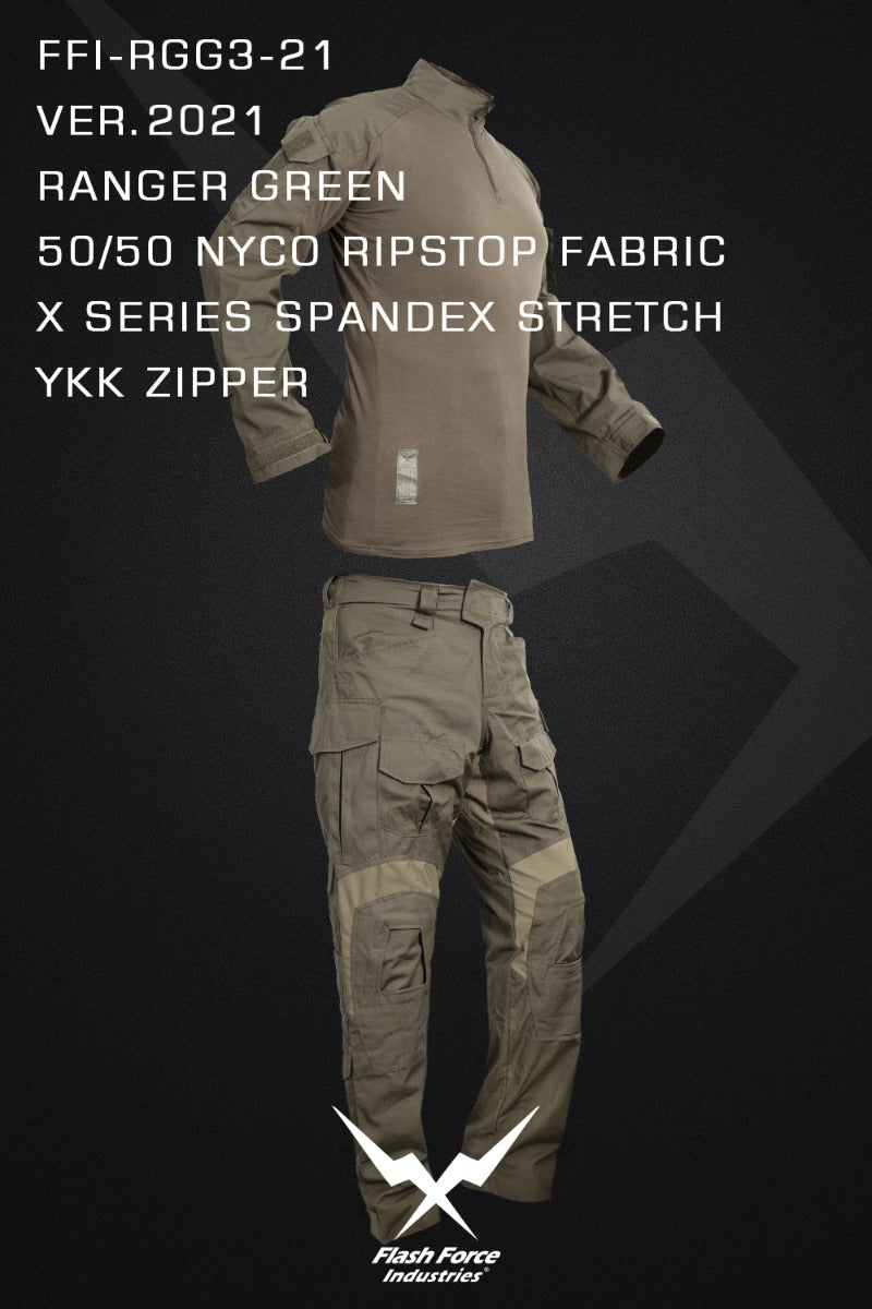 FFI Ranger Green Gen3 Combat Set ( NYCO RIPSTOP ) ( RG G3 Gen 3 ) ( Ver. 2021 )-XXL