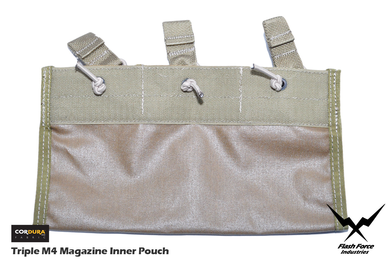 FFI Triple M4 Magazine Inner Pouch for 6094 Plate Carrier ( CORDURA 500D CB )