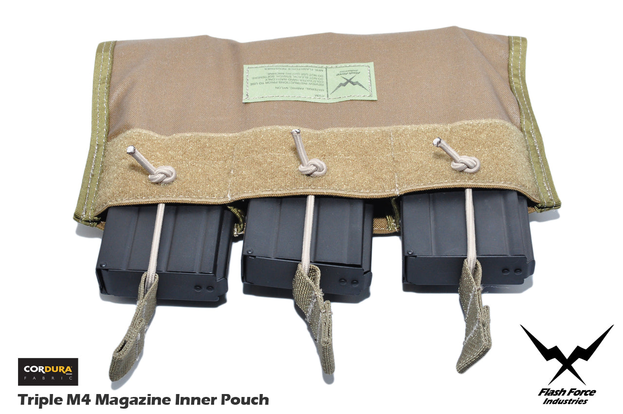 FFI Triple M4 Magazine Inner Pouch for 6094 Plate Carrier ( CORDURA 500D CB )