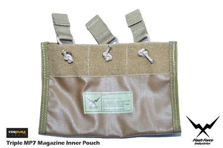FFI Triple MP7 Magazine Inner Pouch for 6094 Plate Carrier ( CORDURA 500D CB )