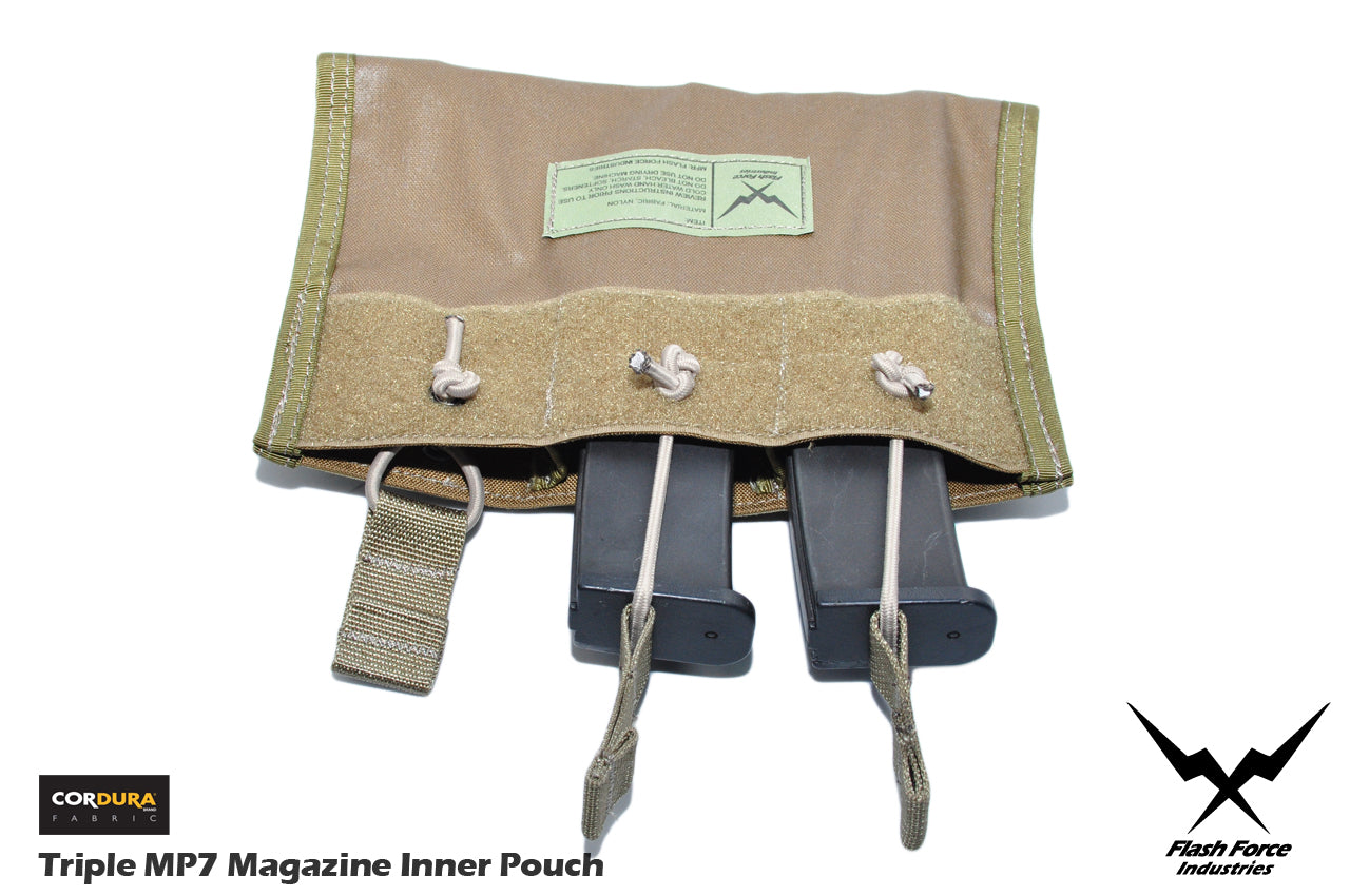 FFI Triple MP7 Magazine Inner Pouch for 6094 Plate Carrier ( CORDURA 500D CB )