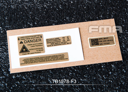 FMA Custom Decals / Sticker F3 For AN/PEQ-15 Case ( PEQ15 ) ( Free Shipping )