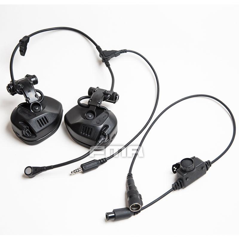 FMA FCS RAC Style Headset / with 5 Pins PTT ( BK )