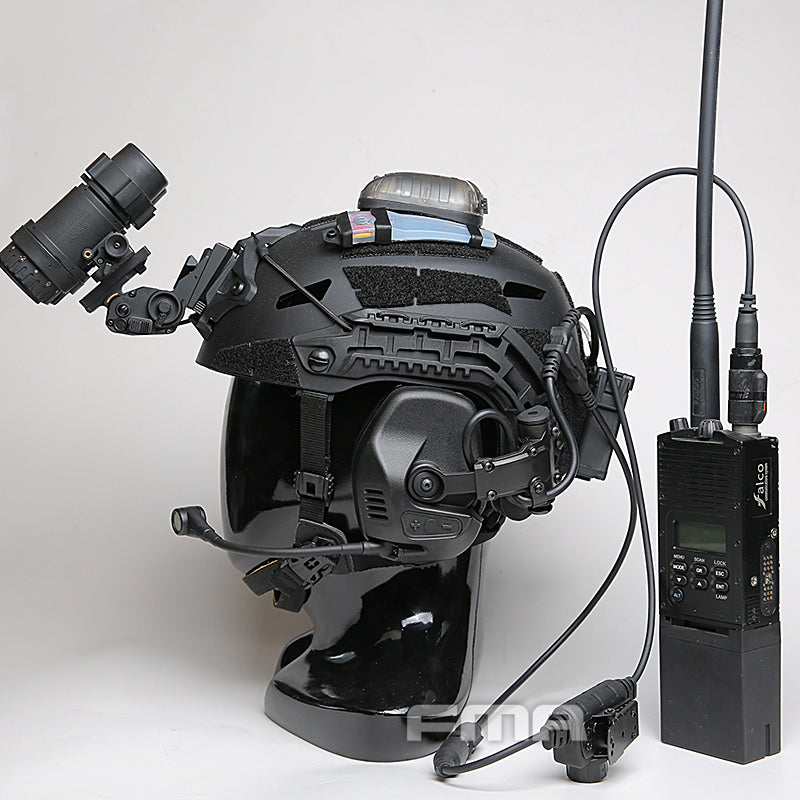 FMA FCS RAC Style Headset / with 5 Pins PTT ( BK )