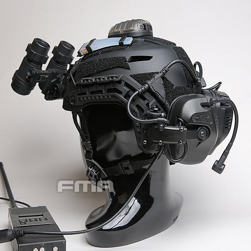 FMA FCS RAC Style Headset / with 5 Pins PTT ( BK )