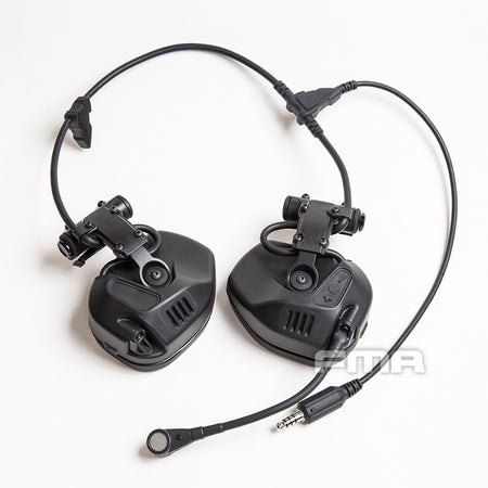 FMA FCS RAC Style Headset / with 5 Pins PTT ( BK )