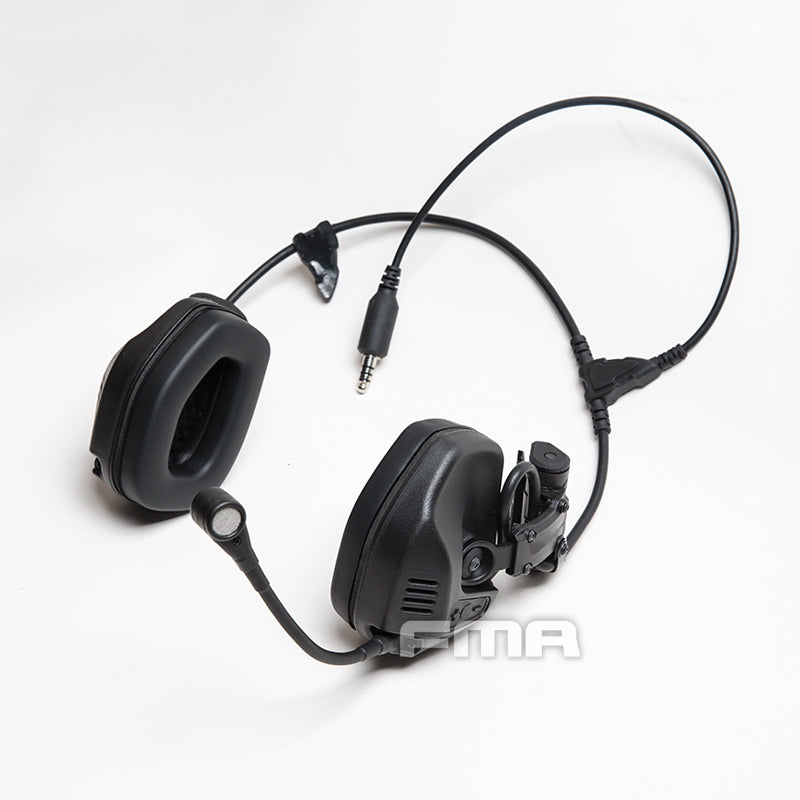 FMA FCS RAC Style Headset / with 5 Pins PTT ( BK )