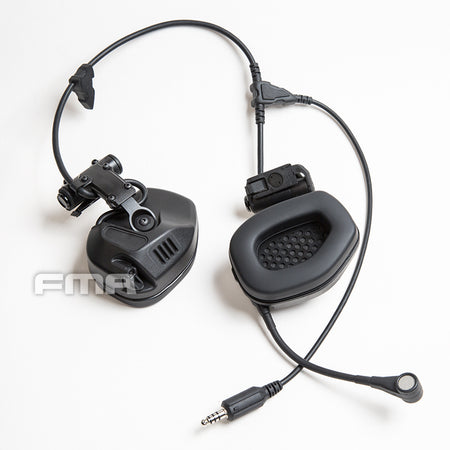 FMA FCS RAC Style Headset / with 5 Pins PTT ( BK )