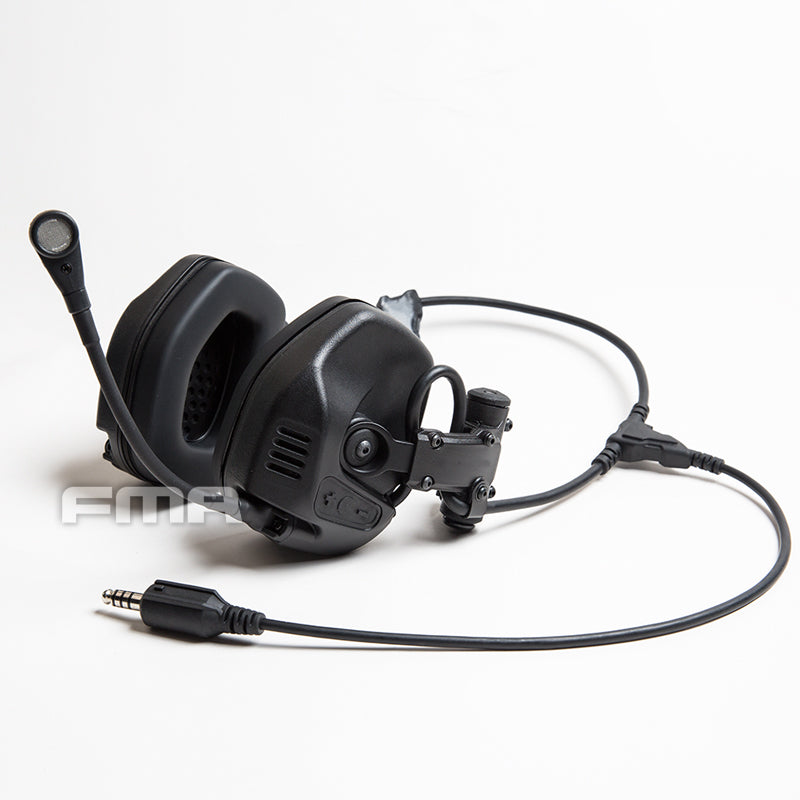 FMA FCS RAC Style Headset / with 5 Pins PTT ( BK )