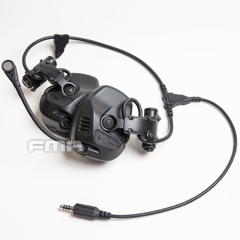 FMA FCS RAC Style Headset / with 5 Pins PTT ( BK )