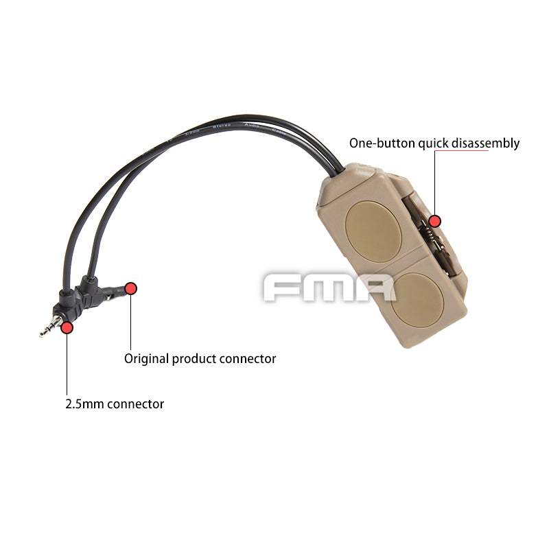 FMA Double Pressure Switch For FMA PEQ LA5-A And Normal PEQ ( Black / DE )-Dark Earth ( DE )