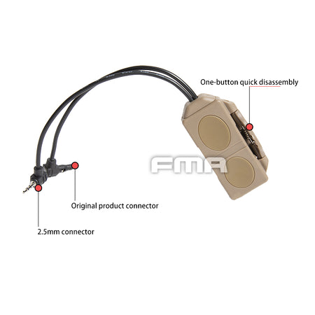 FMA Double Pressure Switch For FMA PEQ LA5-A And Normal PEQ ( Black / DE )-Dark Earth ( DE )