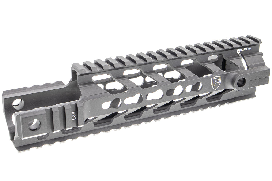 PTS Fortis REVTM Free Float Rail System 9 CAR Cutout ( Black ) ( KEYMOD )