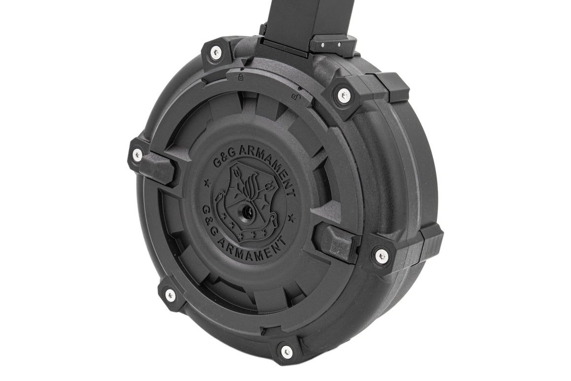 G&G SMC 9 Magazine ( 300 Rounds Green Gas Drum Magazine ) ( Black )