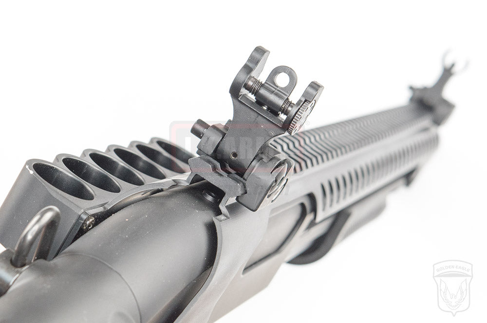 Golden Eagle M870 AR Tactical Tri-Shot Gas Pump Action Shotgun ( Black )