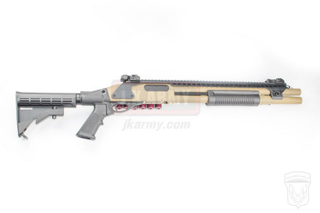 Golden Eagle M870 AR Tactical Tri-Shot Gas Pump Action Shotgun ( Tan )