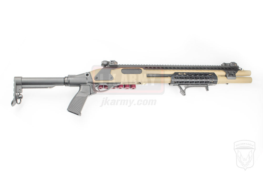 Golden Eagle M870 Tri-Shot Gas Pump Action Shotgun ( Tan )
