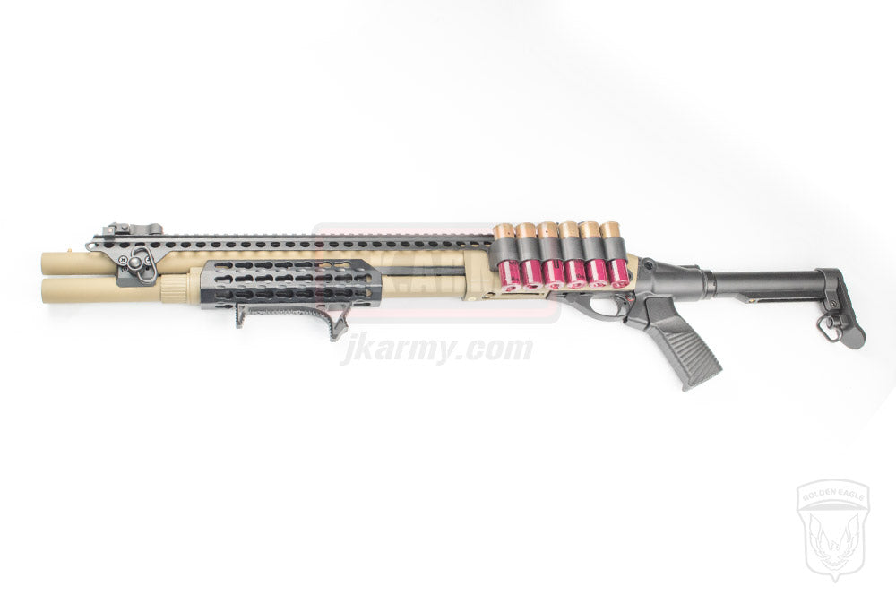 Golden Eagle M870 Tri-Shot Gas Pump Action Shotgun ( Tan )