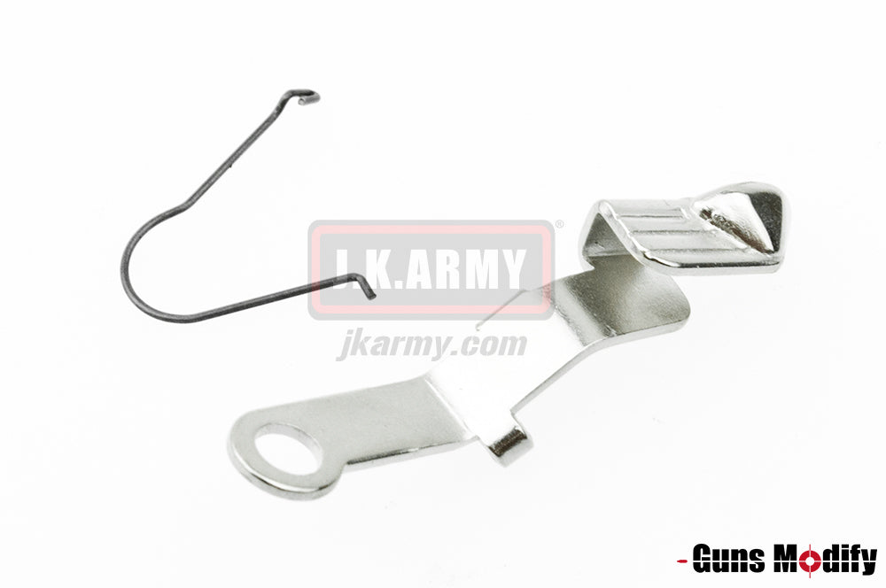 Guns Modify Extended Slide Stop For TM Model 17/18C/26 ,Steel , Lonewolf Style with spring ( Silver )