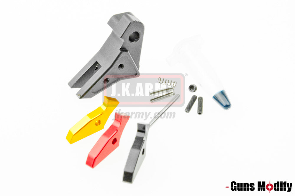 Guns Modify S Style Flat 6061Aluminum Adjustable Trigger ( Black )