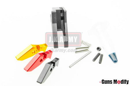 Guns Modify S Style Flat 6061Aluminum Adjustable Trigger ( Black )