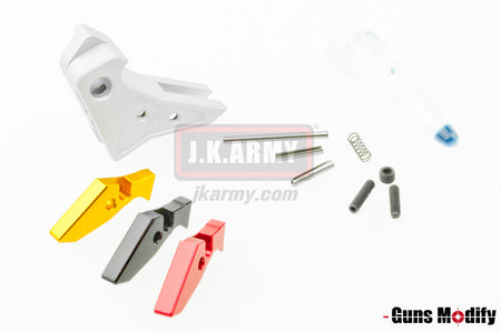 Guns Modify S Style Flat 6061Aluminum Adjustable Trigger ( Silver )