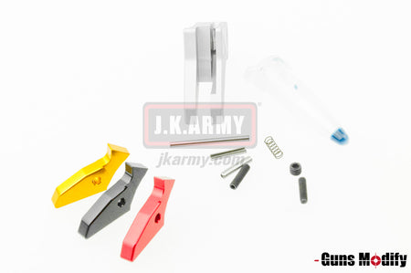 Guns Modify S Style Flat 6061Aluminum Adjustable Trigger ( Silver )