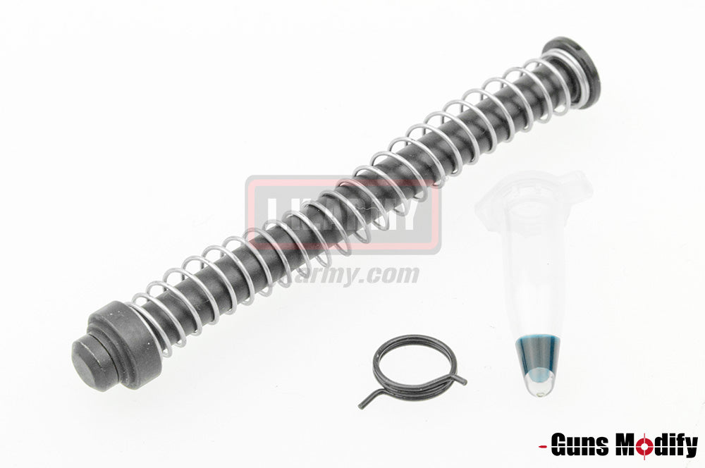 Guns Modify 125% Steel Recoil Guide Rod Set For TM G17/18/34 - QPQ Process Black