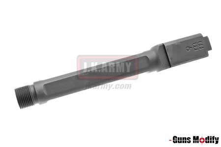 Guns Modify S Style KM Model 17 Stainless Steel 14mm CW Thread Barrel - Fluted for Marui Model 17 ( BK )