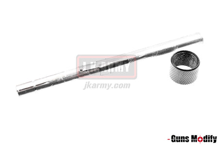 Guns Modify S Style KM Model 17 Stainless Steel 14mm CW Thread Barrel - Fluted for Marui Model 17 ( BK )