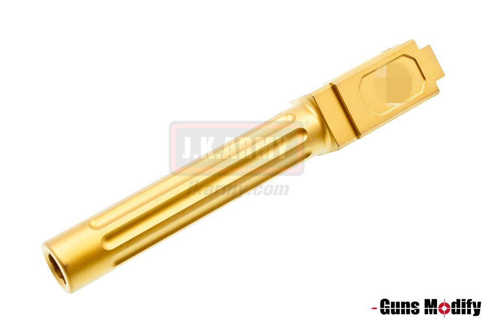 Guns Modify DEN Style Stainless Steel Fluted Barrel For TM Model 17 ( Gold Nitride )